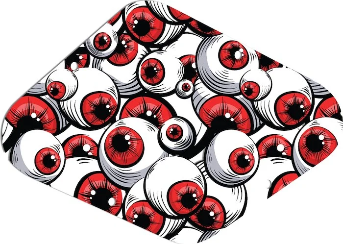 WD Custom Pickguards Electronics Cavity Cover For D'Angelico Guitars #GHA01 Red Eye Graphic