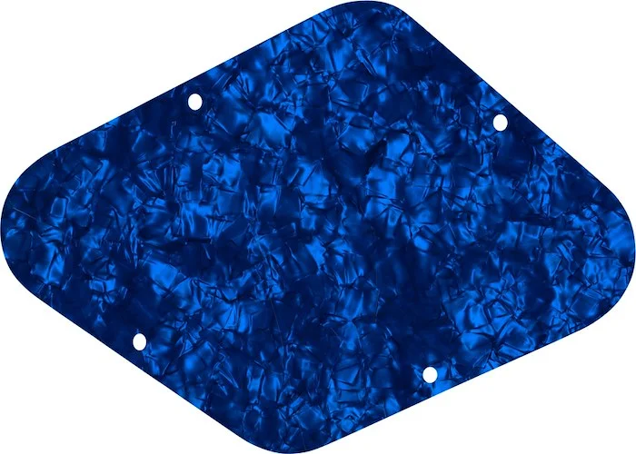 WD Custom Pickguards Electronics Cavity Cover For D'Angelico Guitars #28DBP Dark Blue Pearl/Black/White/Black - Left Hand