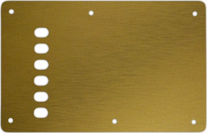 WD Custom Pickguards Vintage Style Backplate For Fender Stratocaster #14 Simulated Brushed Gold/Blac