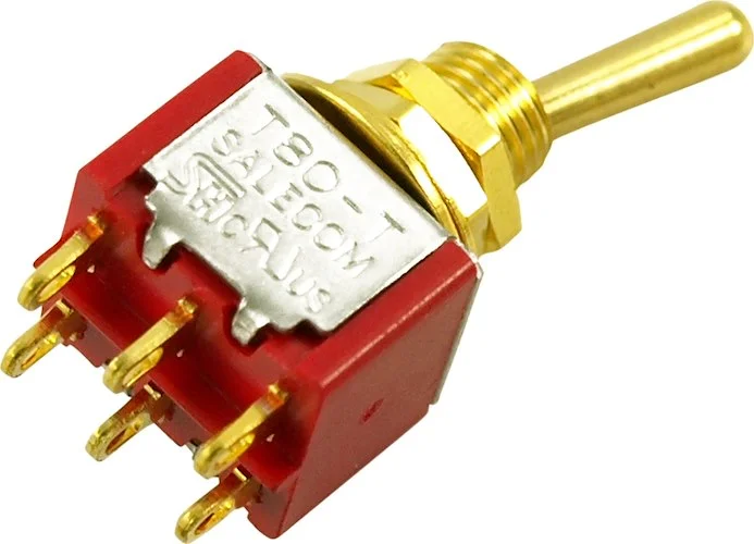 WD Mini Toggle Switch 2 Position - On/On - Gold (1)