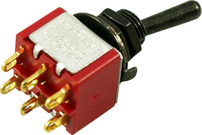 WD Mini Toggle Switch 3 Position - On/On/On - Black (1)