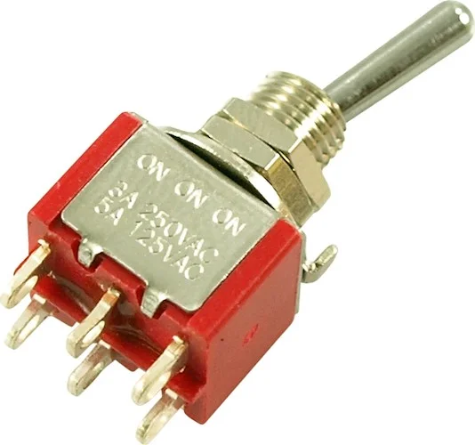 WD Mini Toggle Switch 3 Position - On/On/On - Chrome (100)