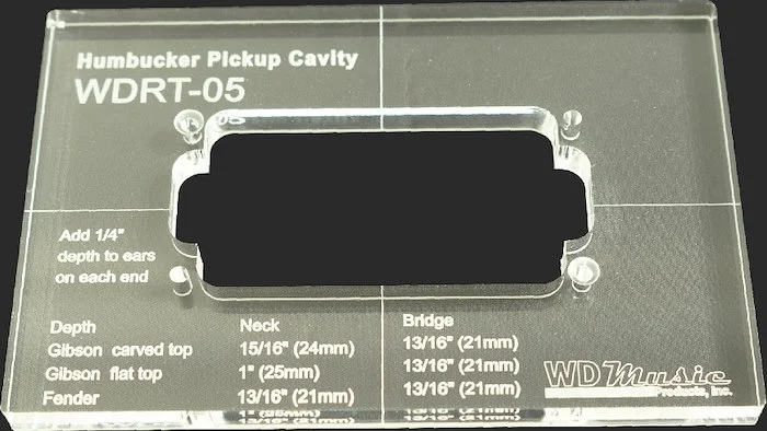WD Music Products Routing Templates For Guitar Or Bass Pickups Humbucker Pickup Cavity