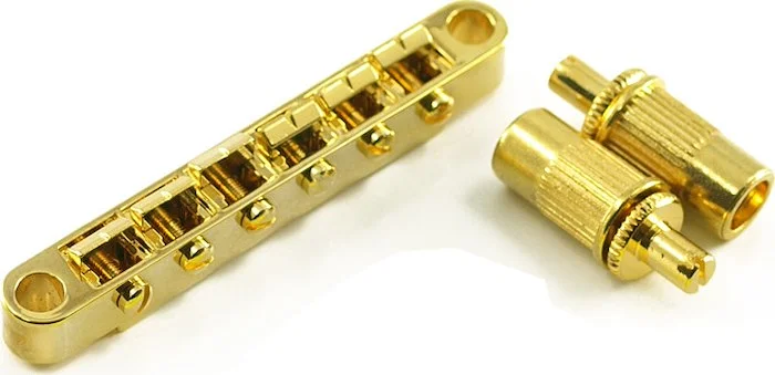 WD Replacement Metric ABR-1 Style Tune-O-Matic Bridge With Large Posts Gold