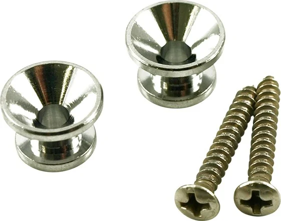WD Strap Button Set Of 2 - Chrome (1 Set)