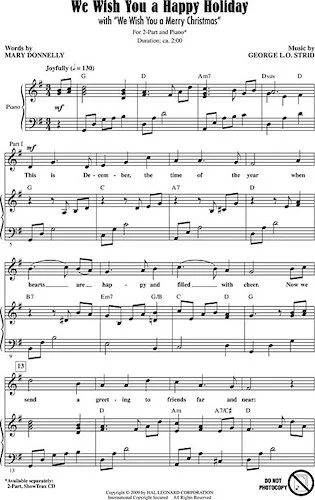 We Wish You a Happy Holiday - with "We Wish You a Merry Christmas"