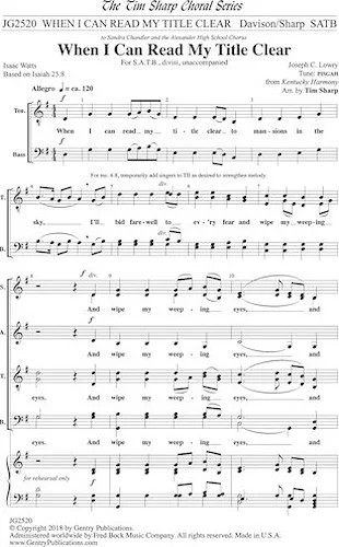 When I Can Read My Title Clear