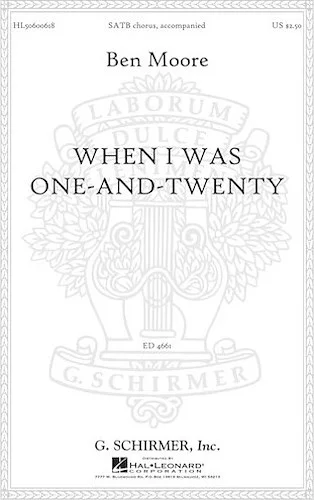 When I was one-and-twenty