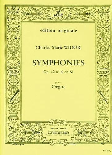 Widor Symphonie No6 Op42 Organ Book