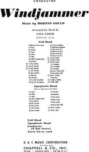 Windjammer Highlights - for Concert Band