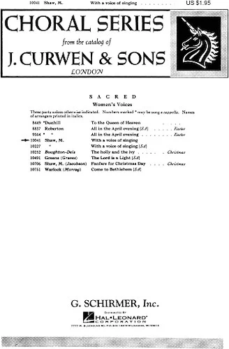 With A Voice Of Singing