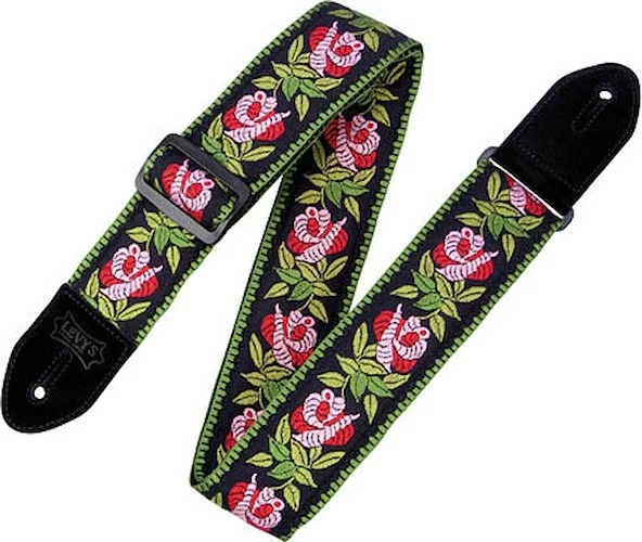 Woven Cotton Guitar Strap - Pink Rosa - Print Series - Model MC8JQ