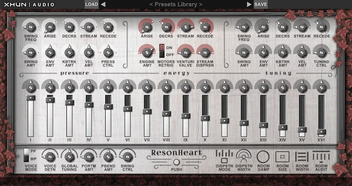 Xhun Resonheart (Download) <br>Physical modeled aerophore-based acoustic synthesizer - MAC/PC - AU, VST2, VST3