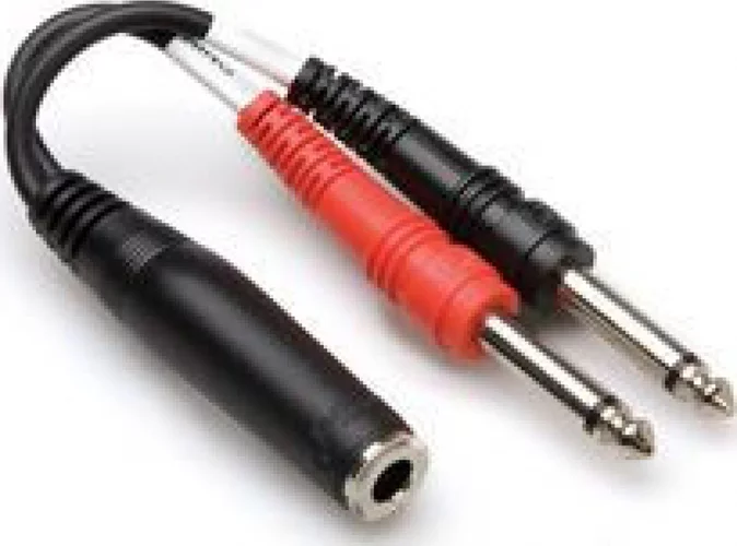 Y CABLE 1/4" TRSF - 1/4" TS