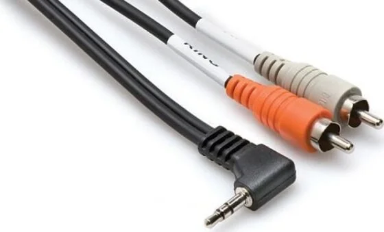 Y CABLE 3.5MM TRS RA - RCA 3FT