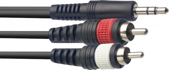 Y cable, mini jack/RCA (m/m), 1 m (3')