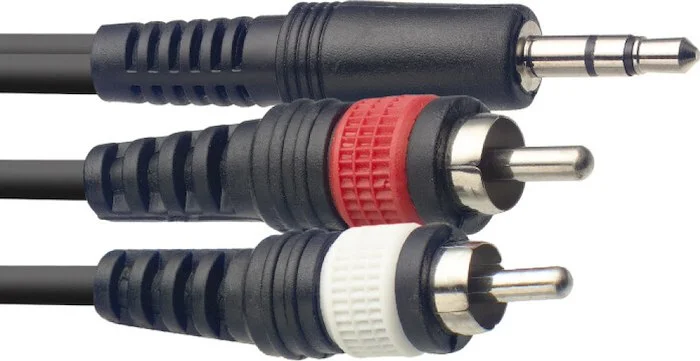 Y cable, mini jack/RCA (m/m), 3 m (10')