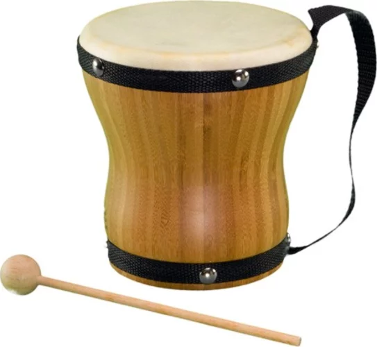 BAMBOO SINGLE BONGO W/STRAP HANDLE