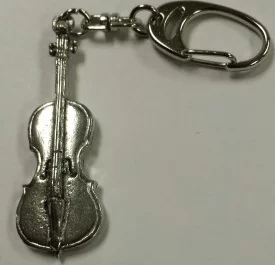 Cello Pewter Keychain
