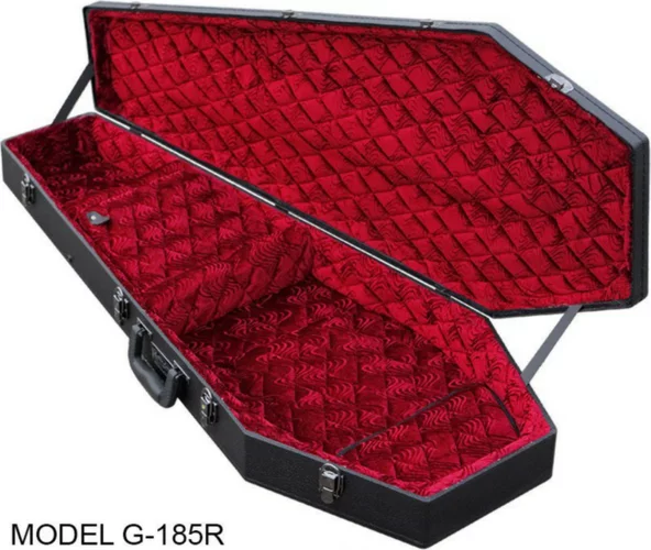 Coffin Guitar Case / Red Velvet