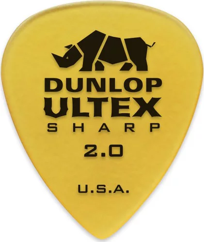 Dunlop Ultex Sharp Guitar Picks - 2.0 mm - Pack of 6