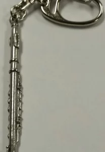 Flute Pewter Keychain