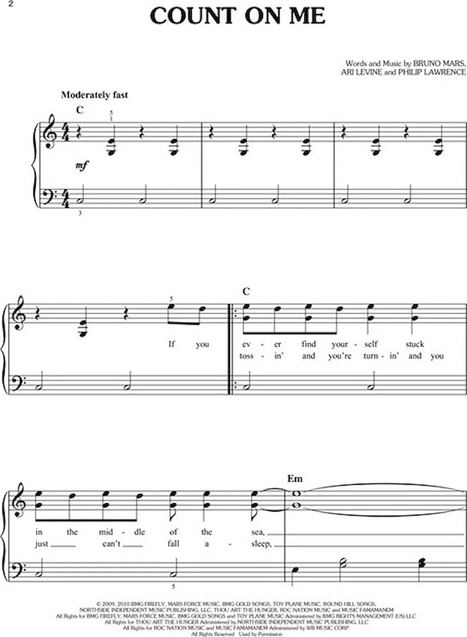 Best Of Bruno Mars Sheet Music Easy Piano Book For Sale Online Ebay
