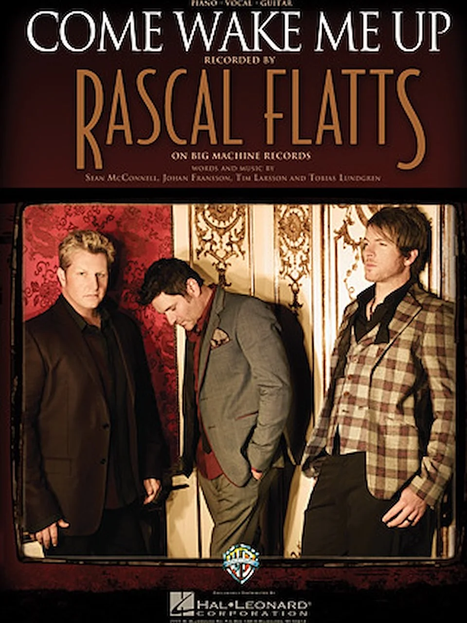 Come Wake Me up Song by Rascal Flatts Piano Sheet Music Guitar Chords