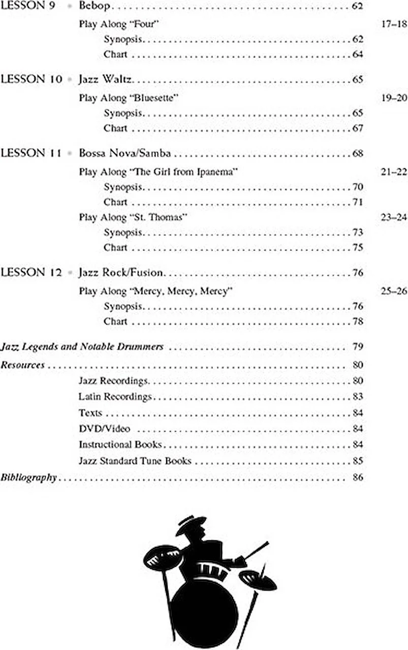 Jazz Standards for Drumset A Comprehensive Guide to Authentic Jazz Playing Using 12 Must Know Tunes