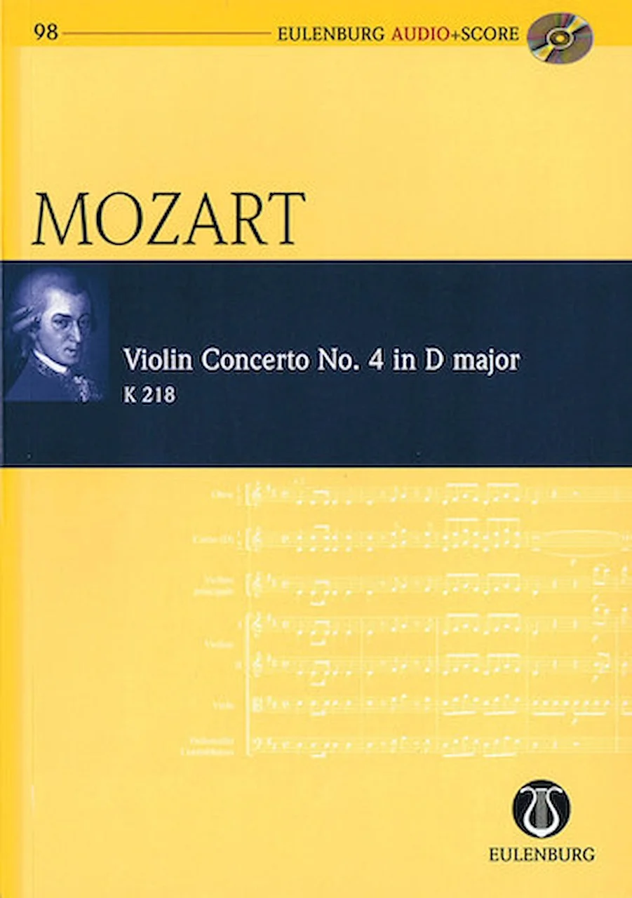 Violin Concerto No. 4 in D Major KV 218 Study Score Series With CD by