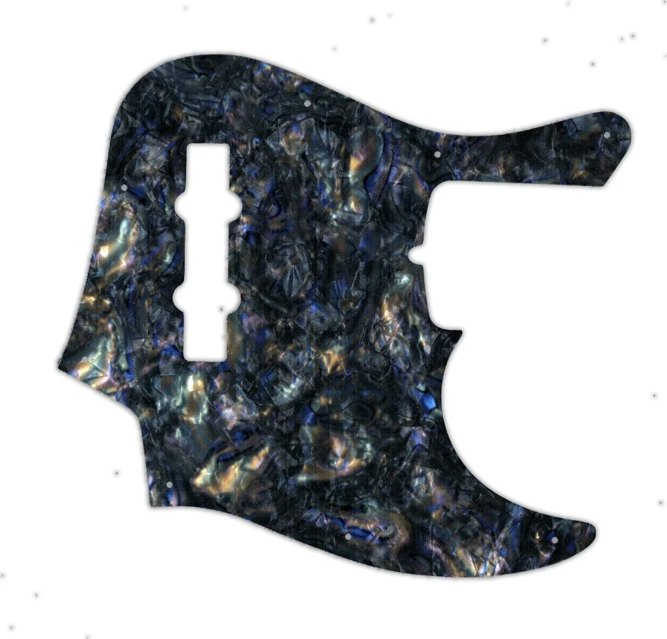 WD Custom Pickguard For Fender American Deluxe 21 Fret Jazz Bass#35 Black Aba... - Picture 1 of 1