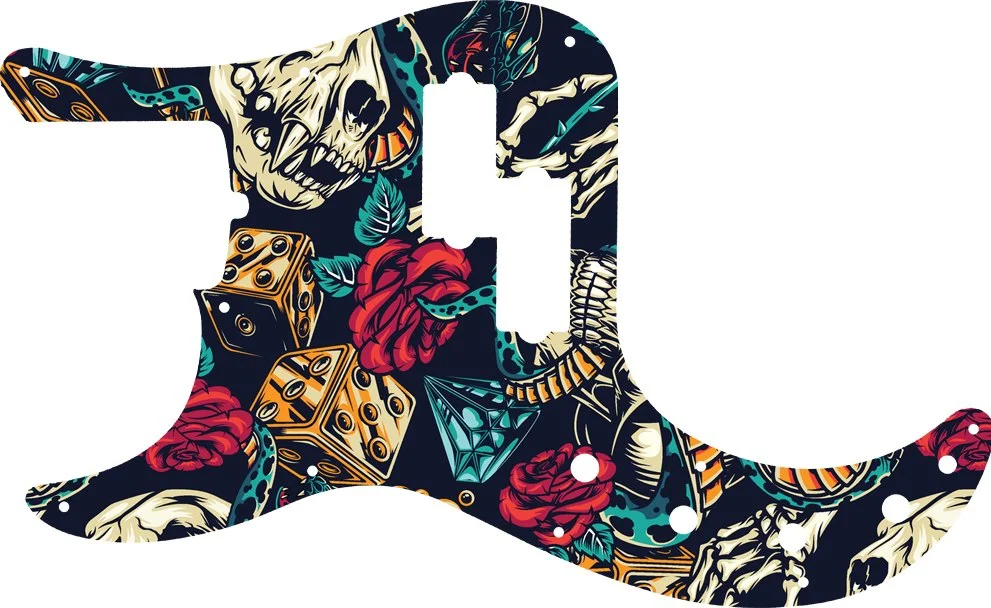 WD Custom Pickguard For Left Hand Fender 2019 American Ultra Precision Bass - Picture 25 of 88