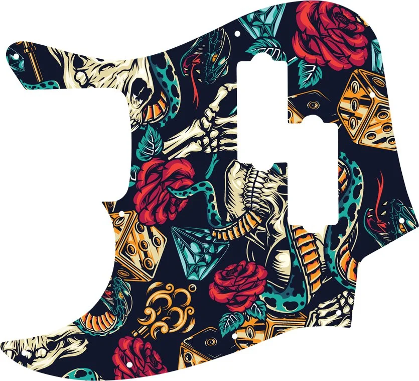 WD Custom Pickguard For Left Hand Fender Blacktop Jazz Bass - Picture 93 of 97