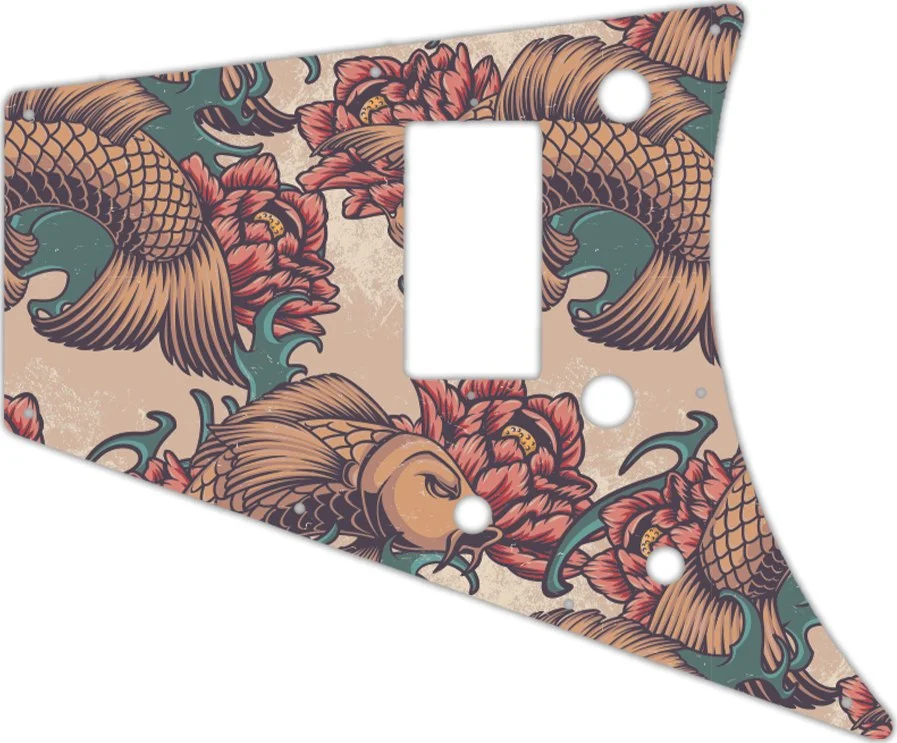 WD Custom Pickguard For Left Hand Gibson 2011 Flying V Melody Maker - Picture 93 of 97