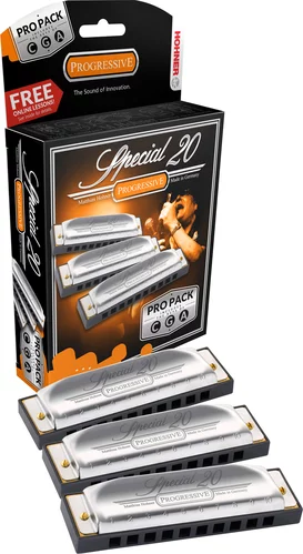 Hohner Marine Band Special 20 Pro Harmonica - 3-Pack - Keys C, G and A