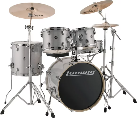Ludwig LCEE20028 Element Evolution 5-piece Drum Set - White Sparkle Finish