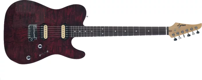 Lyman LT-500R T-Style Electric Guitar Black Cherry