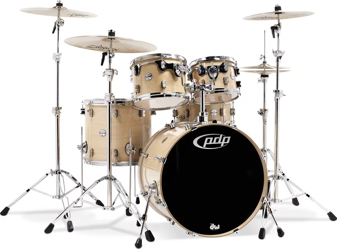 Pacific PDP Concept Maple 5-Piece Drum Shell Pack w/ Chrome Hardware - Natural