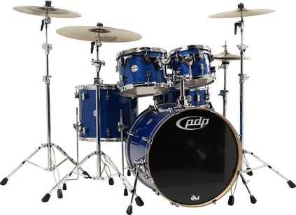 Pacific PDP Concept Maple 5-Piece Shell Pack w/ Chrome Hardware - Blue Sparkle