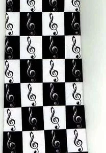 Tie-Handmade Polyester Music Notes